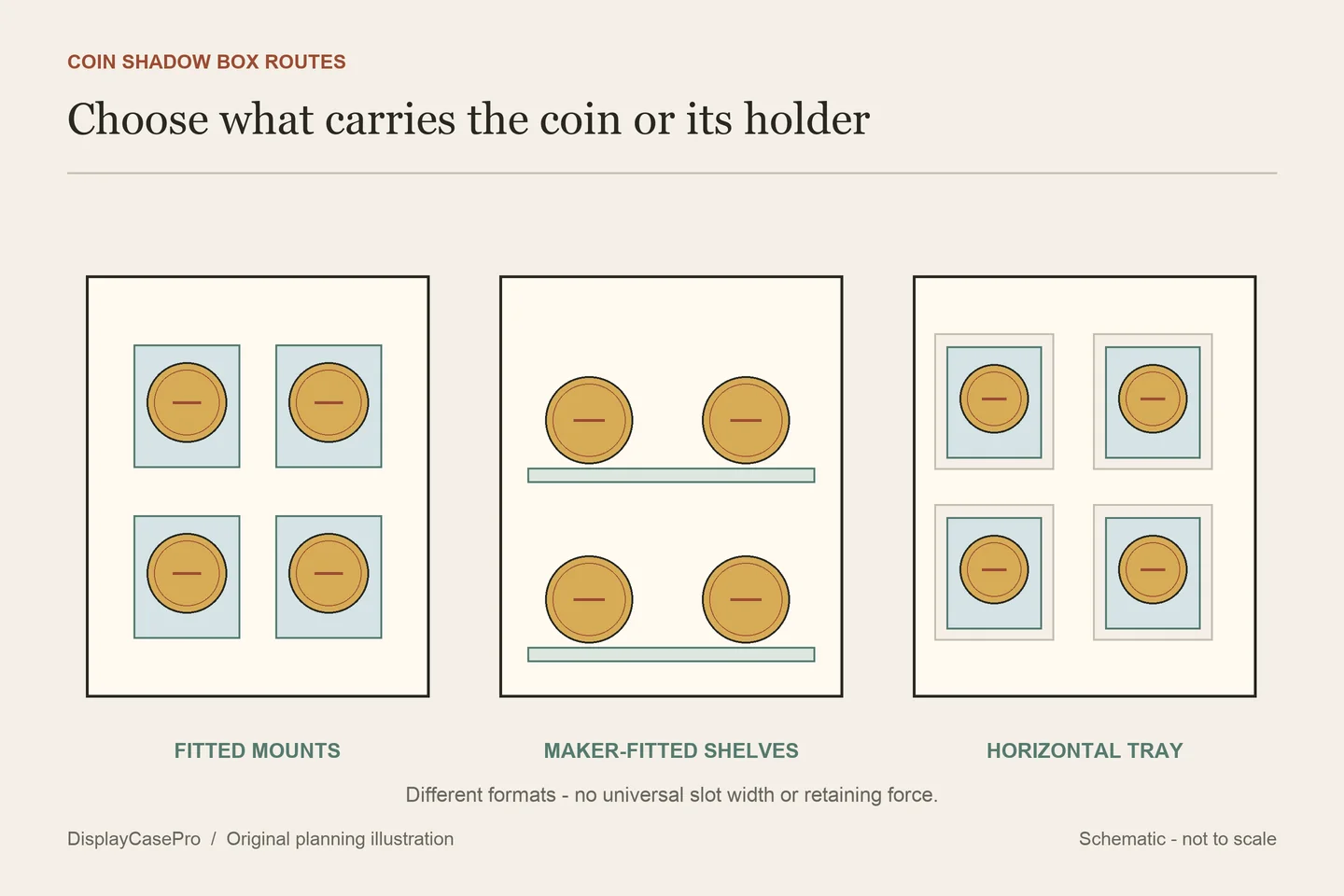 How to Display Coins in a Shadow Box with Removable Supports