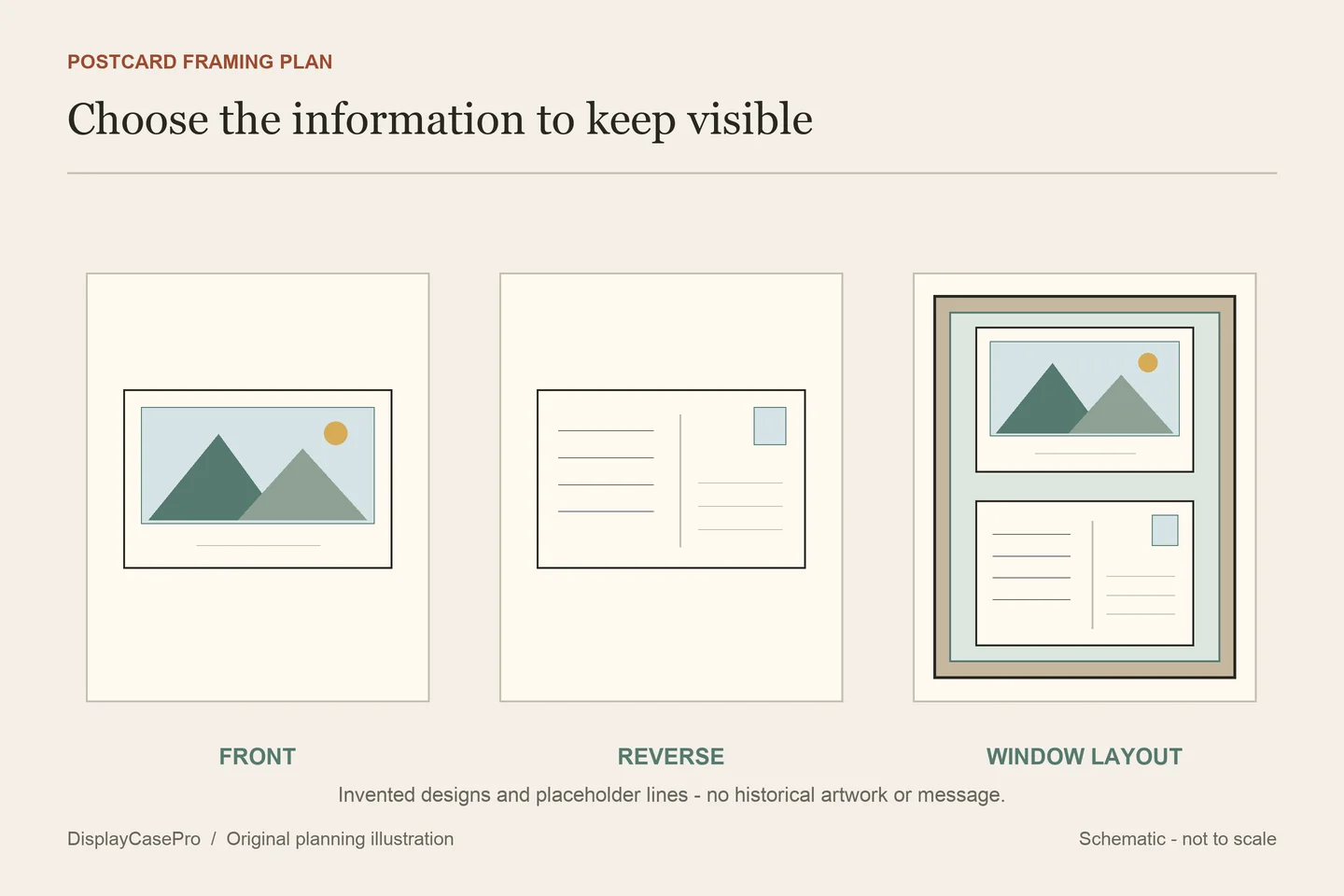 How to Display Postcards in a Frame: Fronts, Messages and Mounts