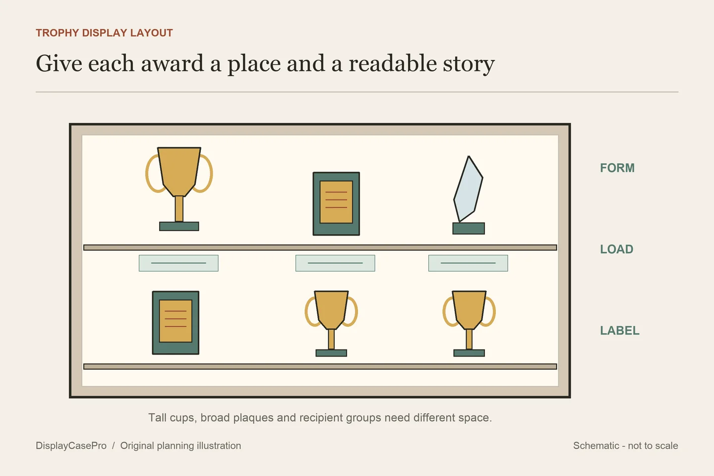 Trophy Display Case Ideas for Awards of Different Sizes
