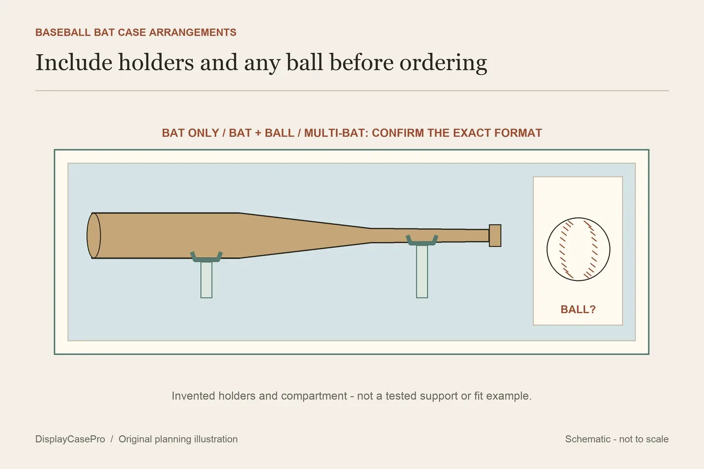 Baseball Bat Display Case Dimensions: Length, Holders and Ball Space