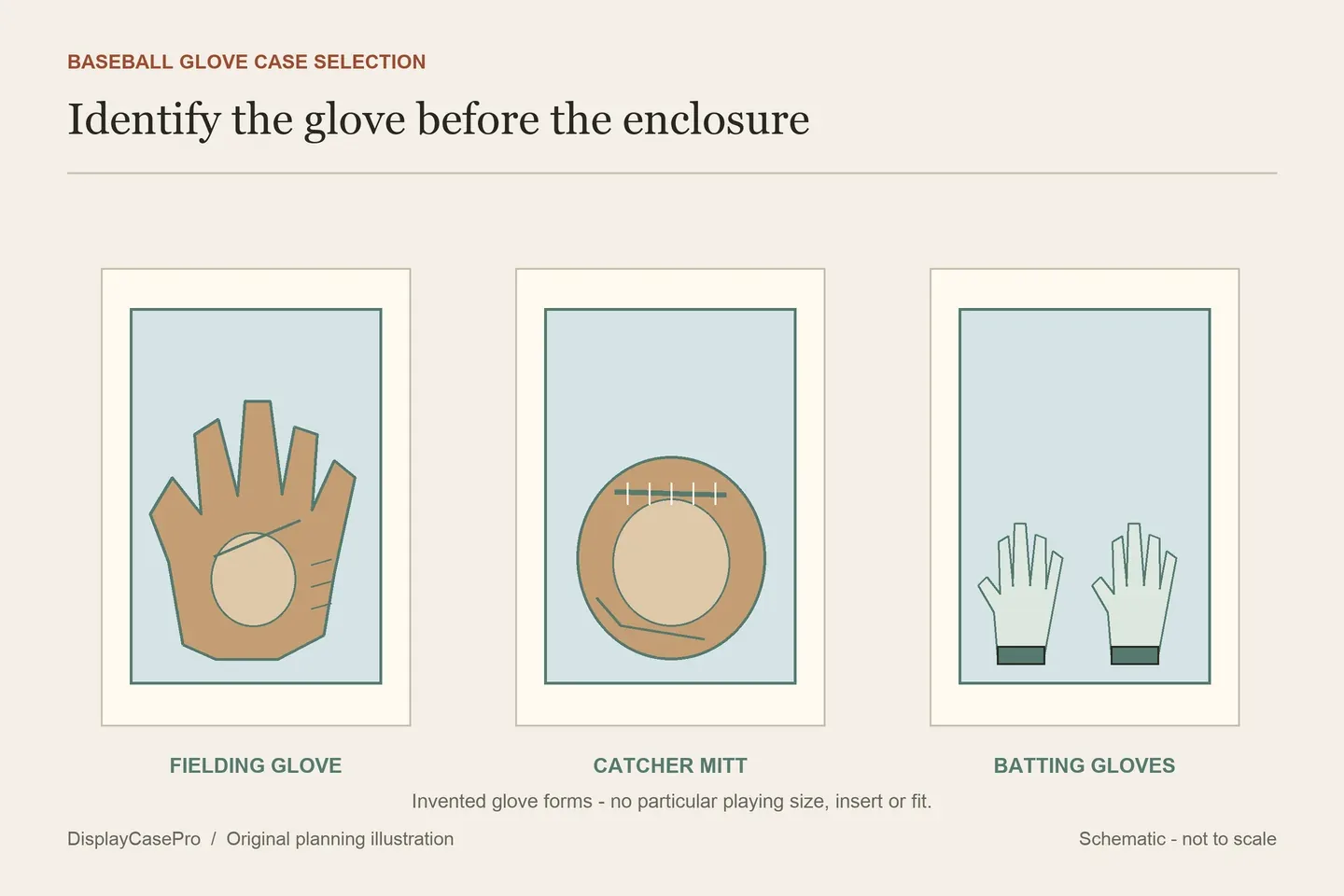 Baseball Glove Display Cases: Fielding Gloves, Mitts and Batting Gloves