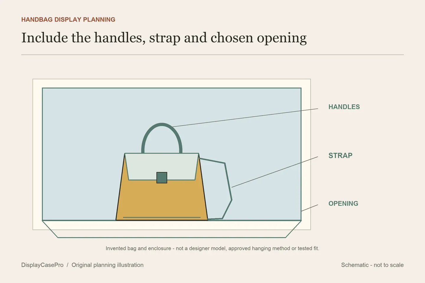 Handbag Display Cases: Handles, Supports and Daily Access