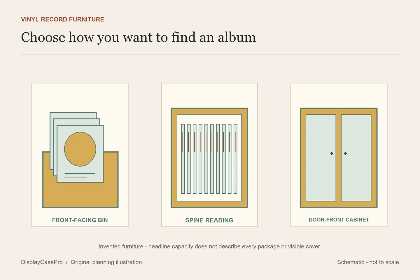 Vinyl Record Display Cabinets: Bins, Spines and Capacity