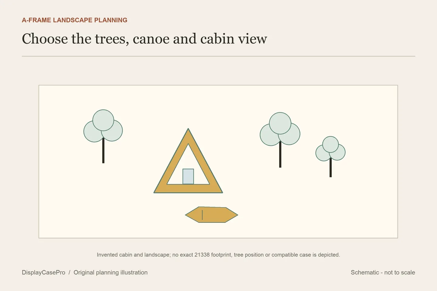 LEGO A-Frame Cabin Display Cases: 21338 Trees and Roof Access