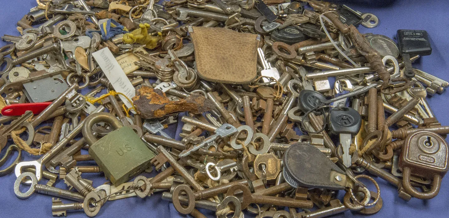 Antique Key Display Cases: Skeleton Keys, Lock Pairs and Labels
