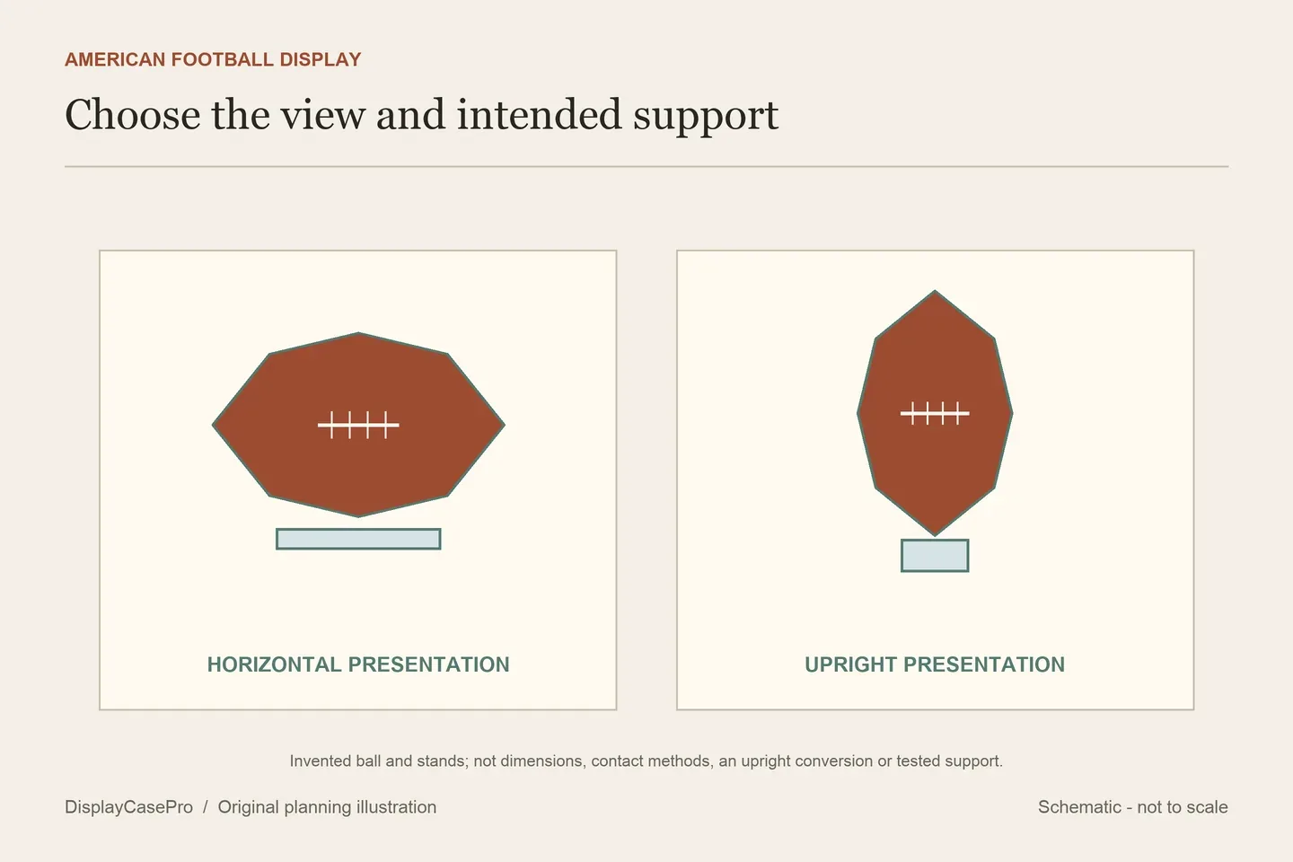 Football Display Cases: Horizontal, Upright and Wall Formats